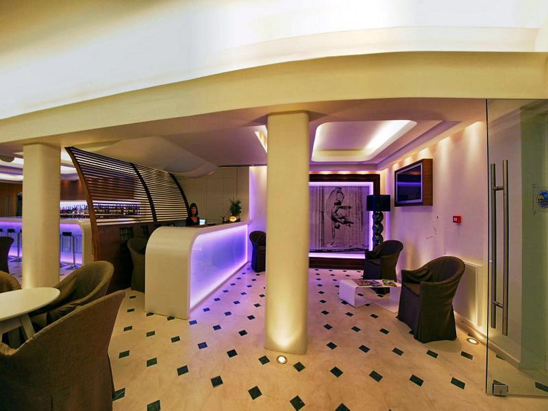 Sandy Bay Hotel Plomari Bagian luar foto