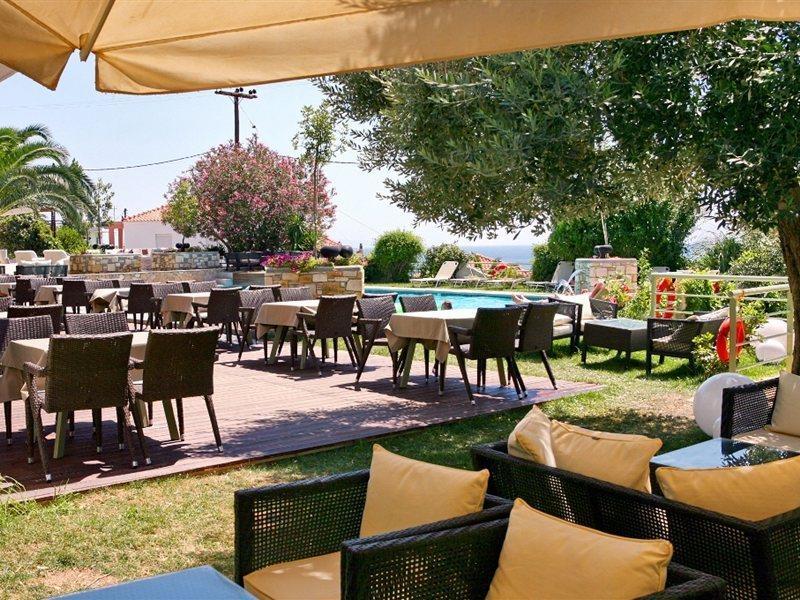 Sandy Bay Hotel Plomari Bagian luar foto