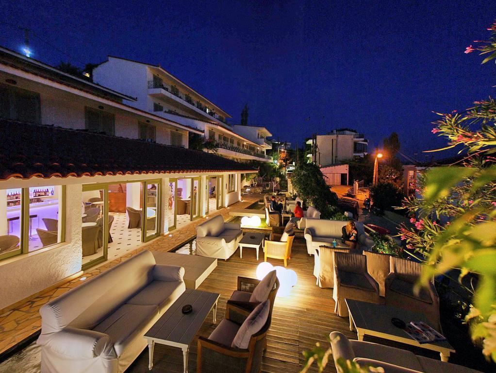 Sandy Bay Hotel Plomari Bagian luar foto