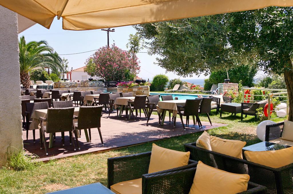 Sandy Bay Hotel Plomari Bagian luar foto