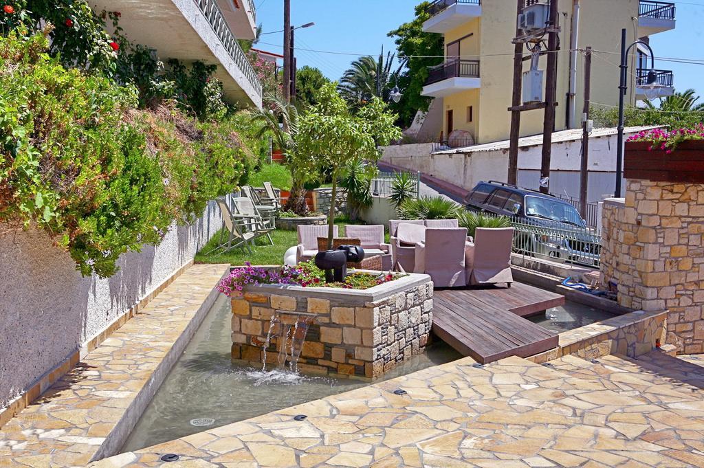 Sandy Bay Hotel Plomari Bagian luar foto