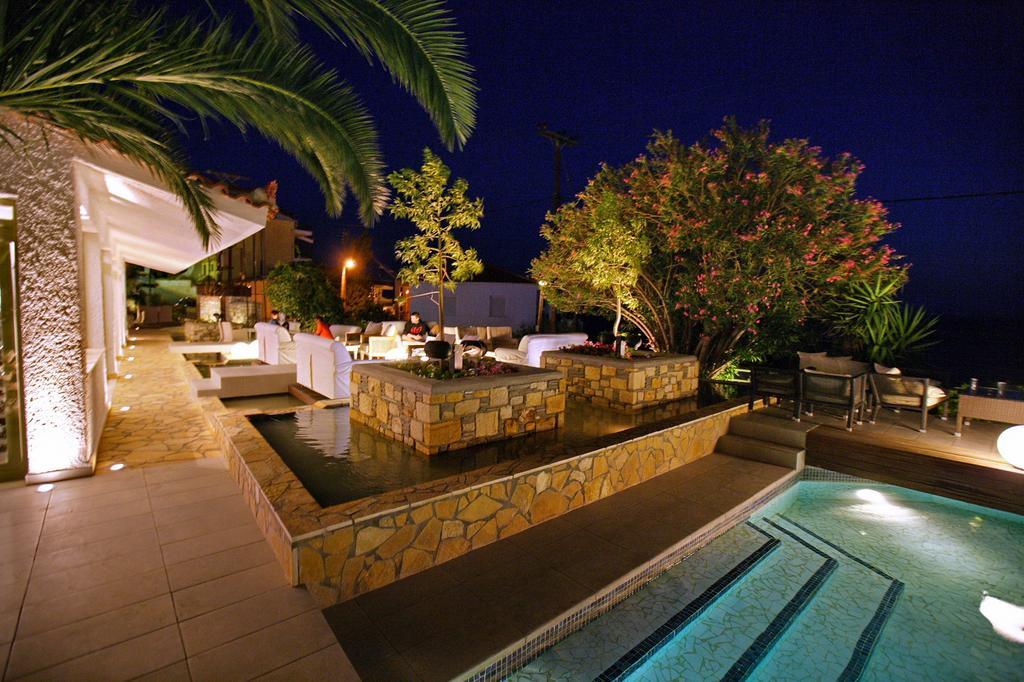 Sandy Bay Hotel Plomari Bagian luar foto